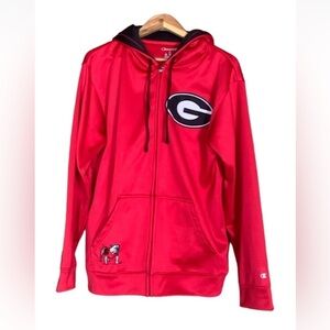 Champion UGA / University of Georgia hoodie jacket Size Medium (38 / 40) Red